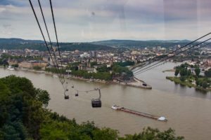 Koblenz, Blick von der Festung auf das Dreiländereck